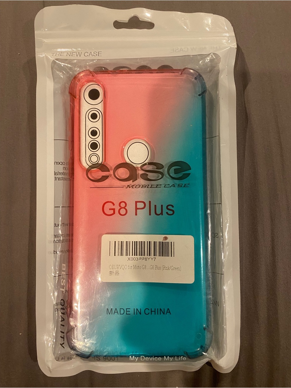 G8 Plus Gradient Protective Case - Pink & Teal